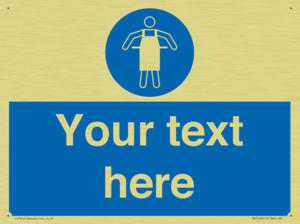 Custom Protective Apron Required Sign